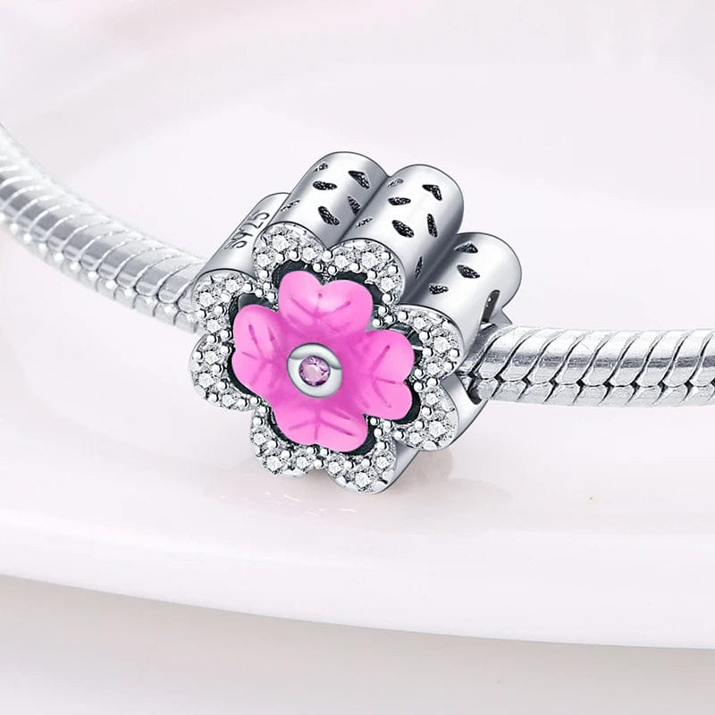 Pink Clover Charm