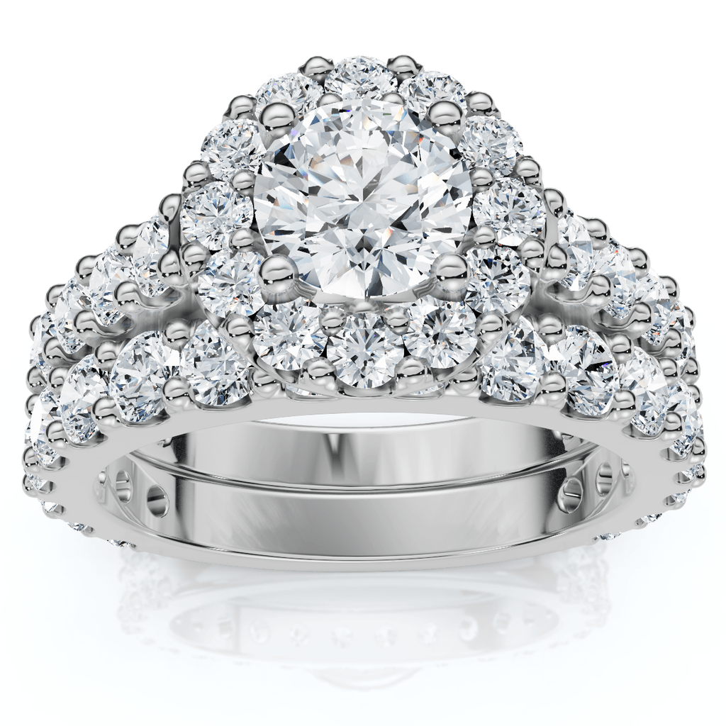 2Ct Diamond Engagement Wedding Engagement Ring Set 10k Gold Lab Grown