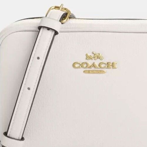 NWT Coach Leather Mini Jamie Camera Crossbody Bag Chalk/Gold