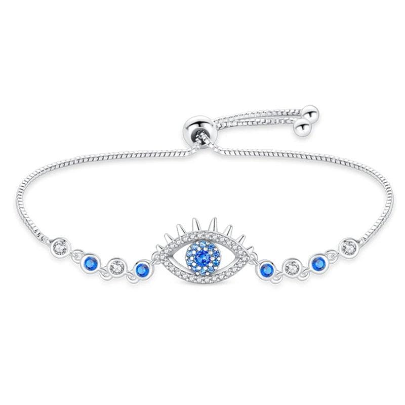 Sparkling Blue Evil Eye Bracelet