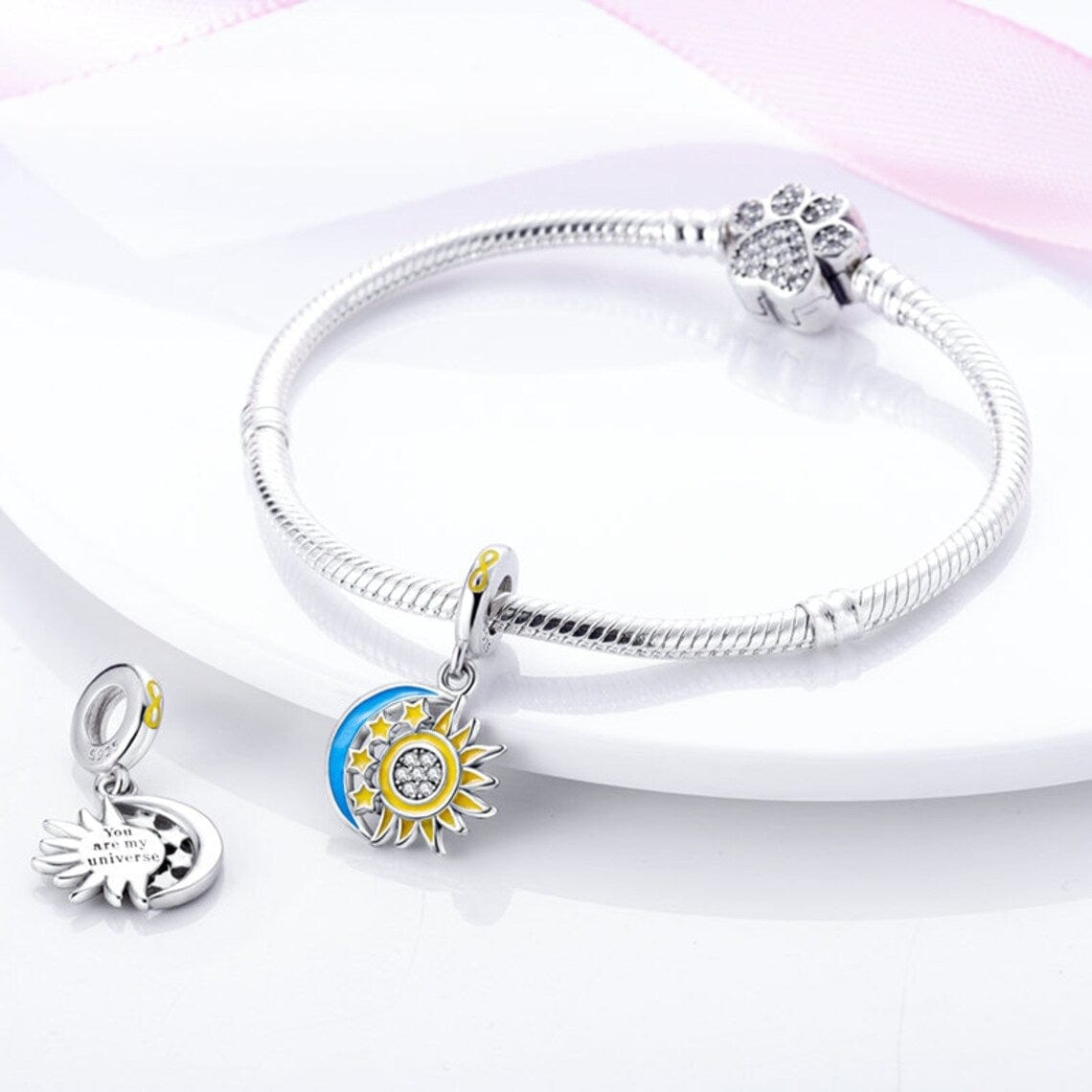 Splittable Sun & Moon Dangle Charm