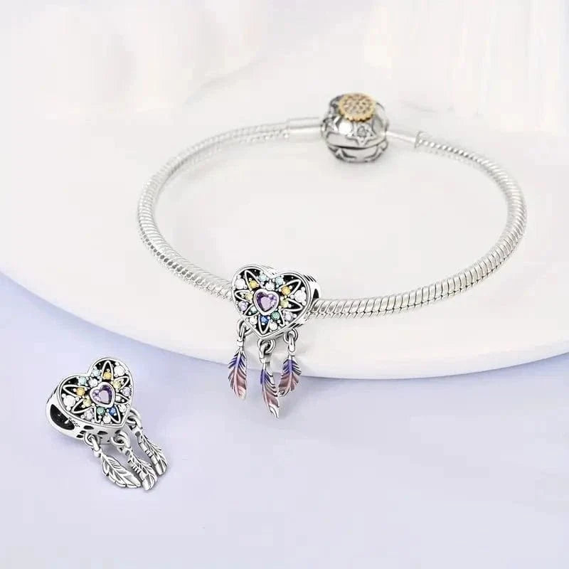 Spiritual Heart Dreamcatcher Charm