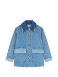 Ganni Women Patchwork Denim Jacket