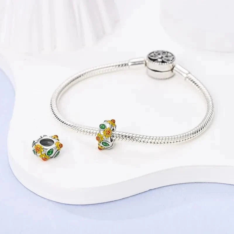 Sunflower Blossom Charm Spacer