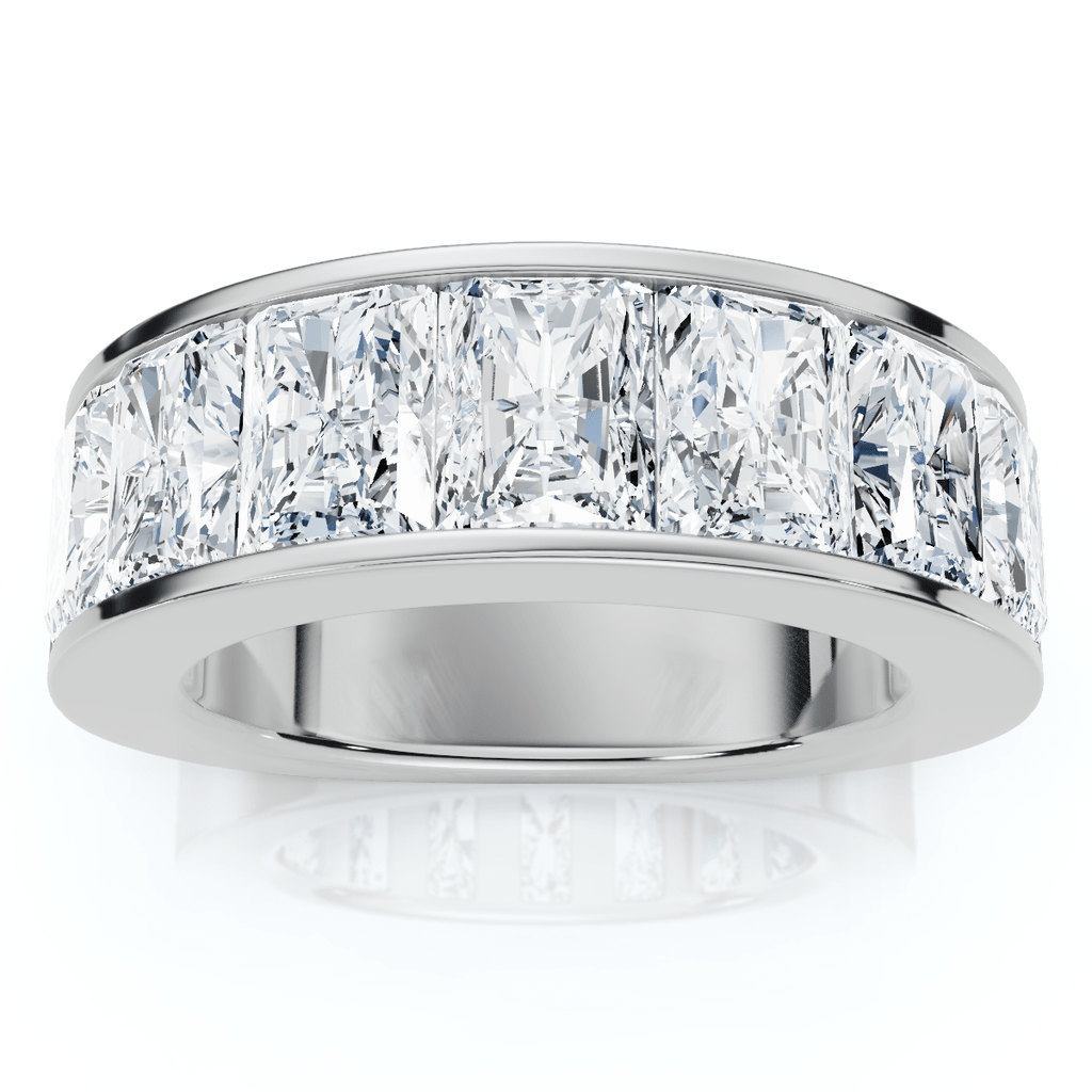 7Ct Diamond Radiant Cut Men's Ring 14k Gold or Platinum