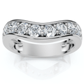 5/8Ct Diamond Curved Wedding Anniversary Band 14k Gold Lab Grown